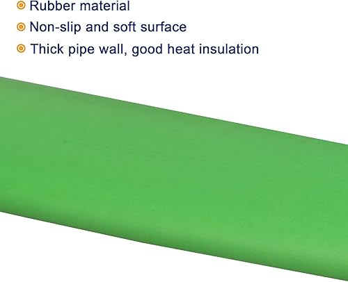 Miniatura 10 de MECCANIXITY Mangos de tubo de agarre de espuma, 0.984 in de diámetro interior, 1.378 in de diámetro exterior, 6.6 pies, naranja para utensilios,