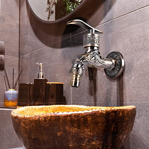 Nebel Antique Bibcock Garden Decorative Tap Home Use Small Single Hole Outdoor Water Faucet Zinc Alloy #TOP4