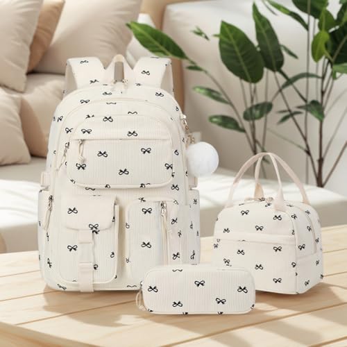 3pcs Strawberry Cute Girl Backpacks with Lunch Bag for Teenage2