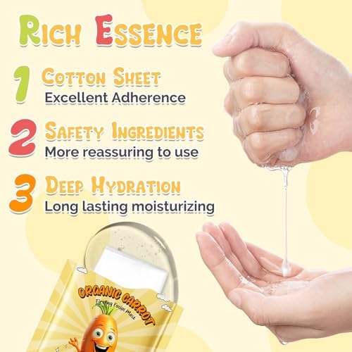 Kids Fruit Face Mask 12 Pack Set- Hydrating Sheet Masks for Kids, Girls & Adults - Birthday Christmas Gift, Spa Party Fun, Moisturizing Skin Care at Home — view 3