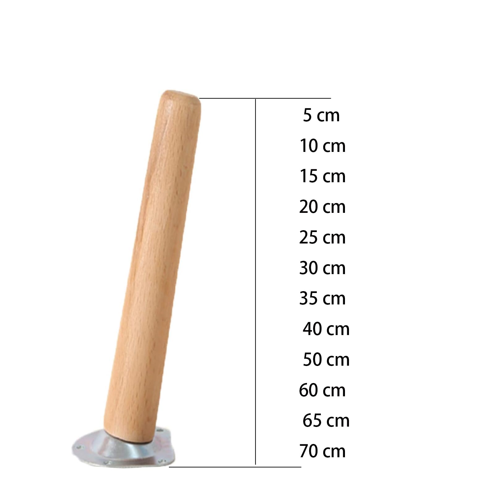 Stożkowe nogi stołowe z litego drewna, 60 cm, wymienne nóżki meblowe, ukośne nogi sofy, futrzane nóżki do krzeseł i szafek, stylowa dekoracja domu, 4 szt