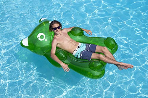 Swimline Inflatable Gummy Bear Pool Float Assortment, Blue, Green, Purple, 60" X 37" X 20", Single Unit (Color May Vary) #TOP2
