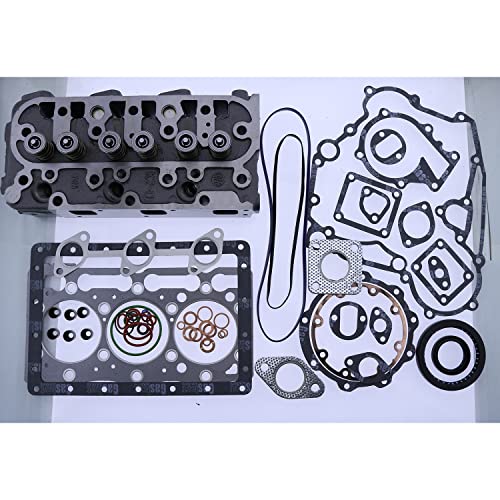 Yihetop Complete Cylinder Head + Full Gasket Kit Compatible With Kubota D1005 Engine B2100 B2301Hsd B2320 B2601Hsd B7500 B7510 Bx2660 Bx2670 Bx2680 Zd326 #TOP26