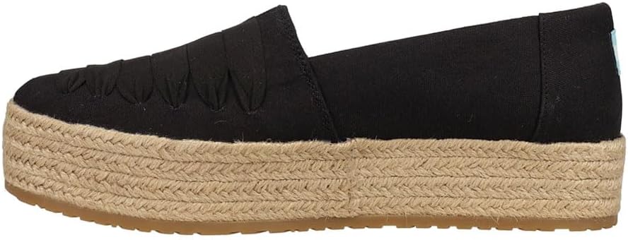 TOMS Womens Valencia Espadrille Flats Casual - Black