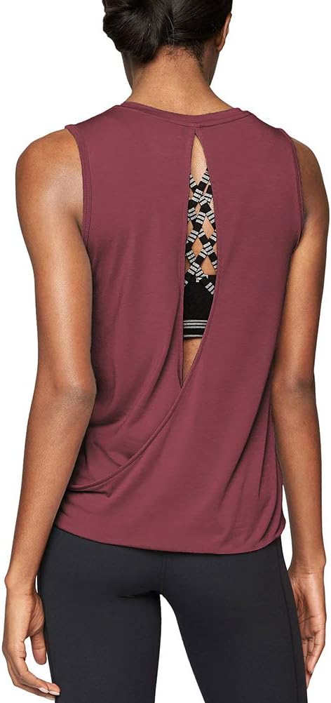 Mippo Workout Tops for Women Open Back Shirts Yoga Athletic Tops Running Muscle Tank Tops
