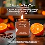 Fontana Candle Co Wood Wick Beeswax Jar Candle, Cinnamon Orange Clove - Made with Coconut Oil & Pure Essential Oils – Clean Burn, Long Lasting and Non-Toxic Candles for Home & Room Decor - Image 3