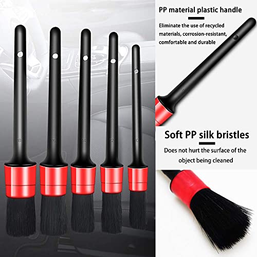 10PCS DUALSHINE Car Auto Detailing Brush Set, Auto Detailing Brushes Cleaner Car Detailing Brushes Exterior, Car Interior Brush for Detailing Cars Automotive Interior, Wheels, Exterior, Leather by Dualshine - Image 3