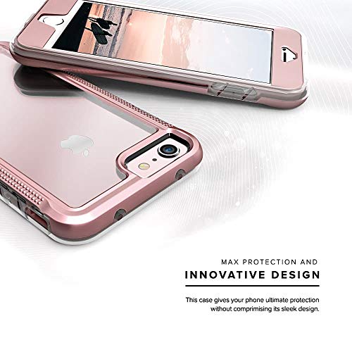 Iphone 8 Case / Iphone 7 Case, Zizo [Ion Series] With Free [Iphone 8 Screen Protector] Transparent Clear [Military Grade Drop Tested] Rose Gold/Clear #TOP1