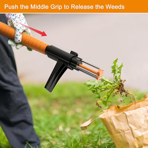 50% Off Weed Puller Tool - Stand Up Weeder with 3 Claws