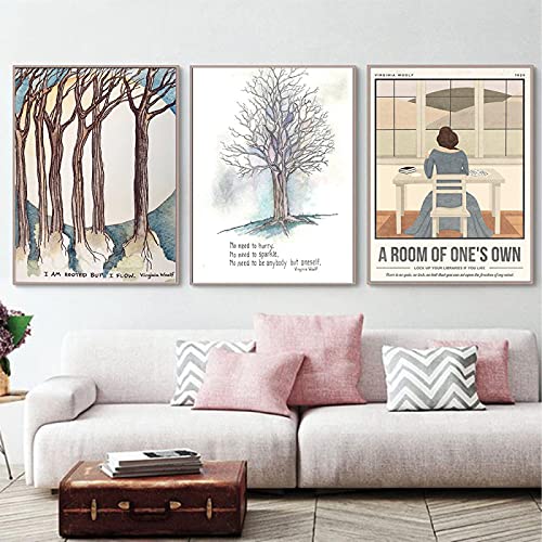 Décor de salon moderne avec 3 affiches et impressions d'art mural haut de gamme