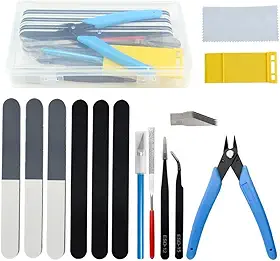 WMYCONGCONG 14 peças de artesanato kit de ferramentas de construção de hobby conjunto básico de materiais de construção para Gundam modelo de plástico carro casa de boneca
