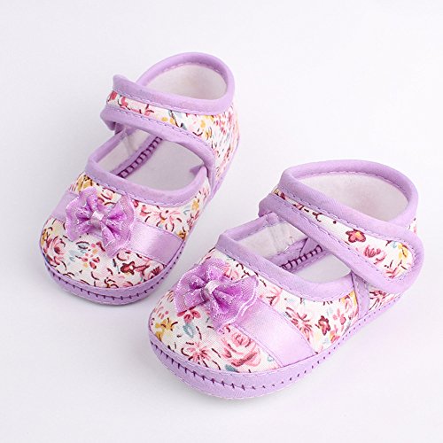 Baby Shoes Girls,Toddler Baby Girl No-Slip Casual Print Soft Shoes Bowknot Sole Baby Shoes Soft 0-18 Months2