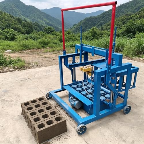 Industrial Grade Heavy Duty Semi Automatic Hydraulic Concrete Block Making Machine with Hopper Hollow Multi-Shape Cement Block Maker Brick Press Machine for Construction Commercial Production Sites