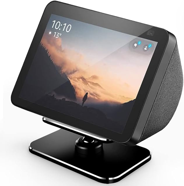 ECH0 SH0W 8 Stand - Metal Adjustable Stand for ECH0 SH0W 8(1st Gen&2nd Gen) - Aluminum Tilt + 360 Degree Swivel Magnetic Table Holder Compatible with SH0W 5 (Black) (SH0W & SH0W 5)