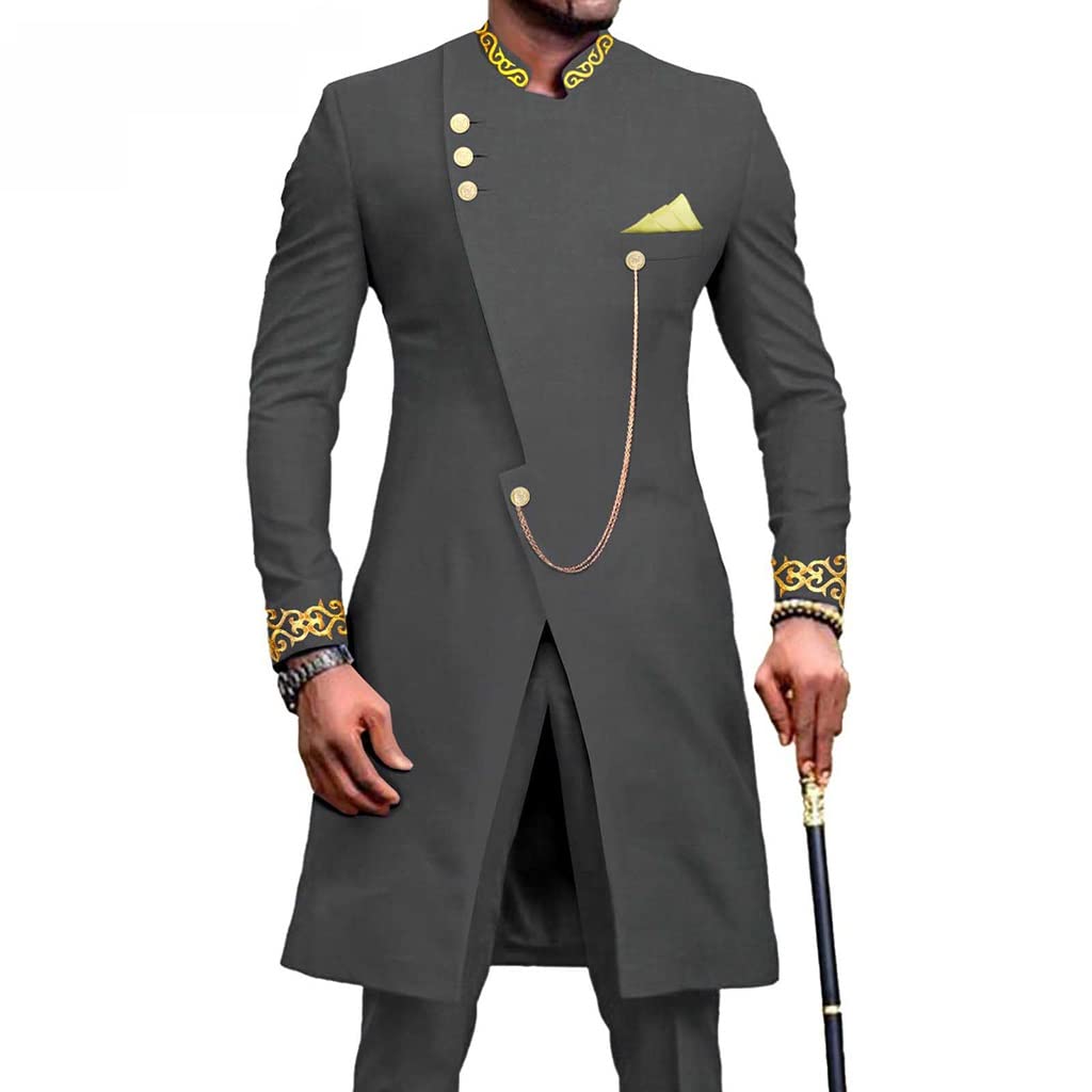 Vestes et pantalons Dashiki africain ensemble homme coupe slim