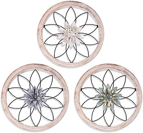 FGstyle 3 Pieces Ultra-thick Farmhouse Wall Decor Rustic Home Decor Farmhouse Hanging Decoration for Outdoor,Bedroom, Living Room, Bathroom, Kitchen,Indoor(12×12inch)
