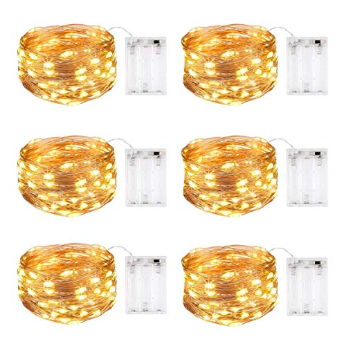 Image of Tanya Bella (Pack of 6) 10 Feet 30 Led Fairy Lights Battery Operated Led Light for Home Decoration, String Light for Home Decoration-Warm White (Still-Pack of 6)