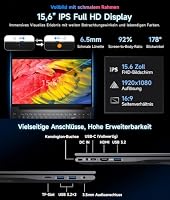 BMAX Laptop Core i9-12900H 15,6 Zoll 24GB RAM 1TB NVMe SSD Win 11 Pro – Ansicht 8