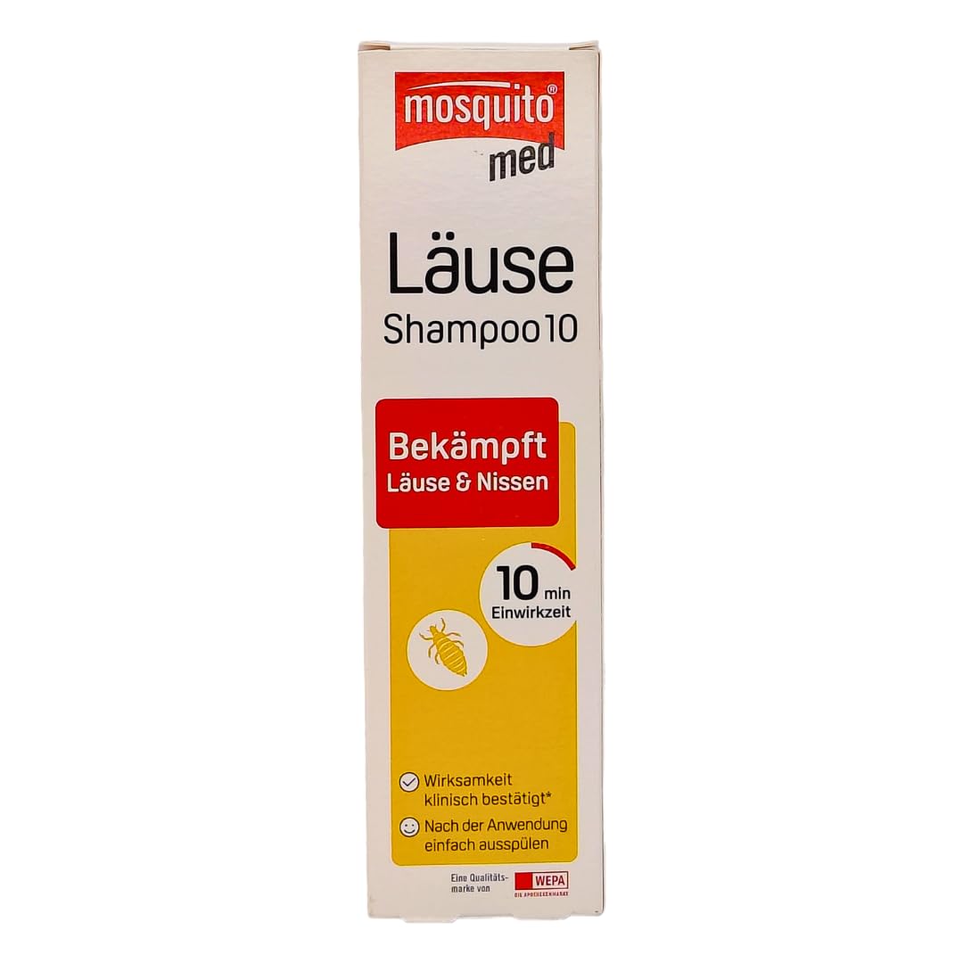Mosquito med Läuse Shampoo 100ml - Bekämpft Kopfläuse und Nissen I schnell und effektiv I praktische Anwendung I Läusemittel I Läusebehandlung I Spar-Set plus Pharma Perle