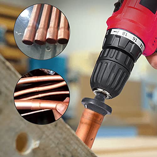 Yakamoz 5Pcs Copper Pipe Swaging Tool Copper Tube Expander 1/4" Hex Shank Drill Bit Flaring Set For Hvac Air Conditioner Repairing Swage Tools #TOP6