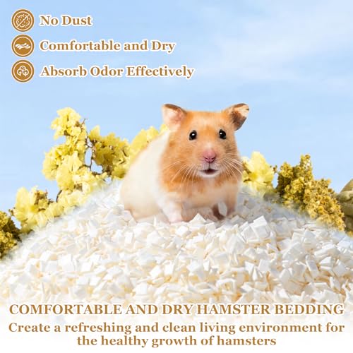 Sukh Roupa de cama branca de papel natural de 440 g - Hamster, bloco de leite, anão branco, hamster,