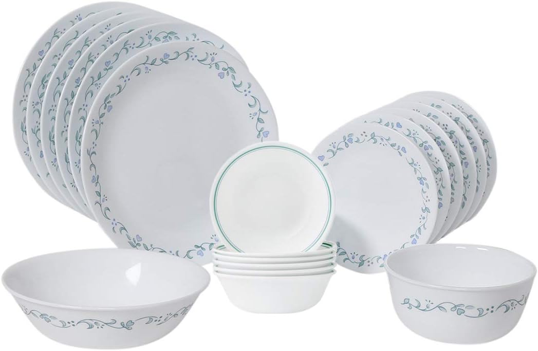 Corelle Country Cottage Glass 21Pcs Dinner Set, Malaysia Ubuy