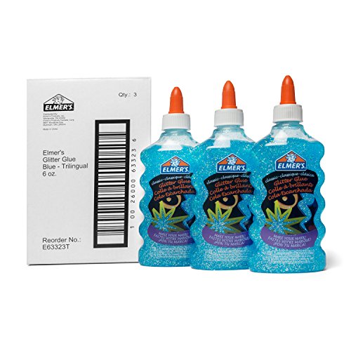 Elmer's 2022912 Liquid Glitter Glue, Washable, Blue, 6 Ounces, 1 Count #TOP1