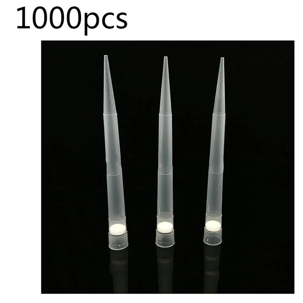 Cristalería de Laboratorio Pipeta de plástico de 10 ml con elemento filtrante de PP (10 ul, 100 ul, 200 ul, 300 ul, 1000 ul)(300ul 1000pcs)