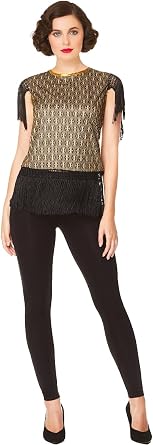 Karnival Costumes Roaring 20s 1920 Flapper Shirt Womens Costume Accessory
