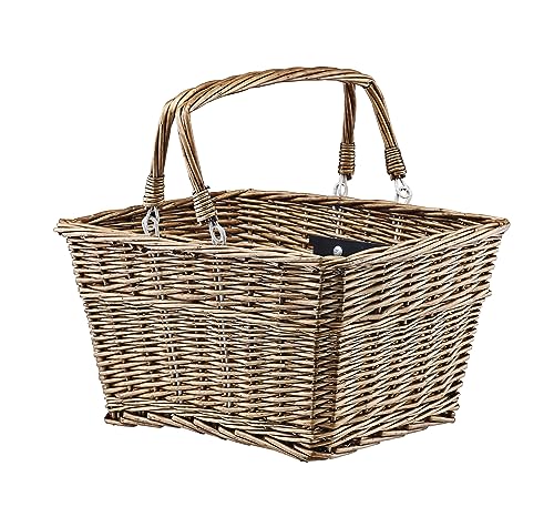 Cesta de mimbre de 45,7 cm Adie con base plana trasera para una estabilidad superior en ruta