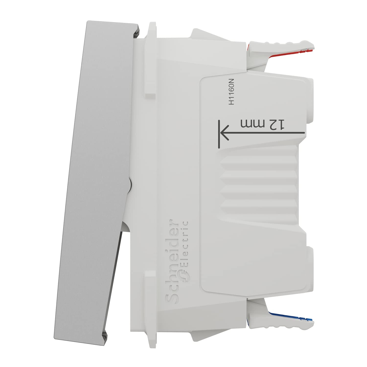 Schneider Electric - Unica - va-et-vient lum témoin - 10A - connex rapide - 1 mod - Alu - méca seul - NU310330S