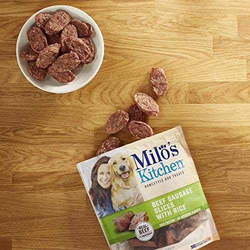 Milo's Kitchen Beef Sausage Slices With Rice, 10 Oz. #TOP5