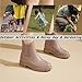 WOWSTICK Women’s Ankle Rain Boots Waterproof Lightweight Slip Resistant Fashion Garden Booties, 312 Brown 40