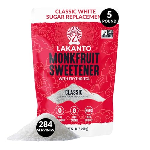 Lakanto Monk Fruit Sweetener With Erythritol, White Sugar Substitute From