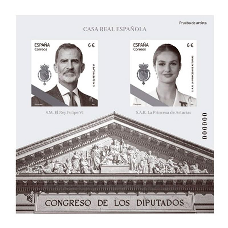 Hojita Bloque sin dentar de España 2025 de Felipe VI y la Princesa Leonor