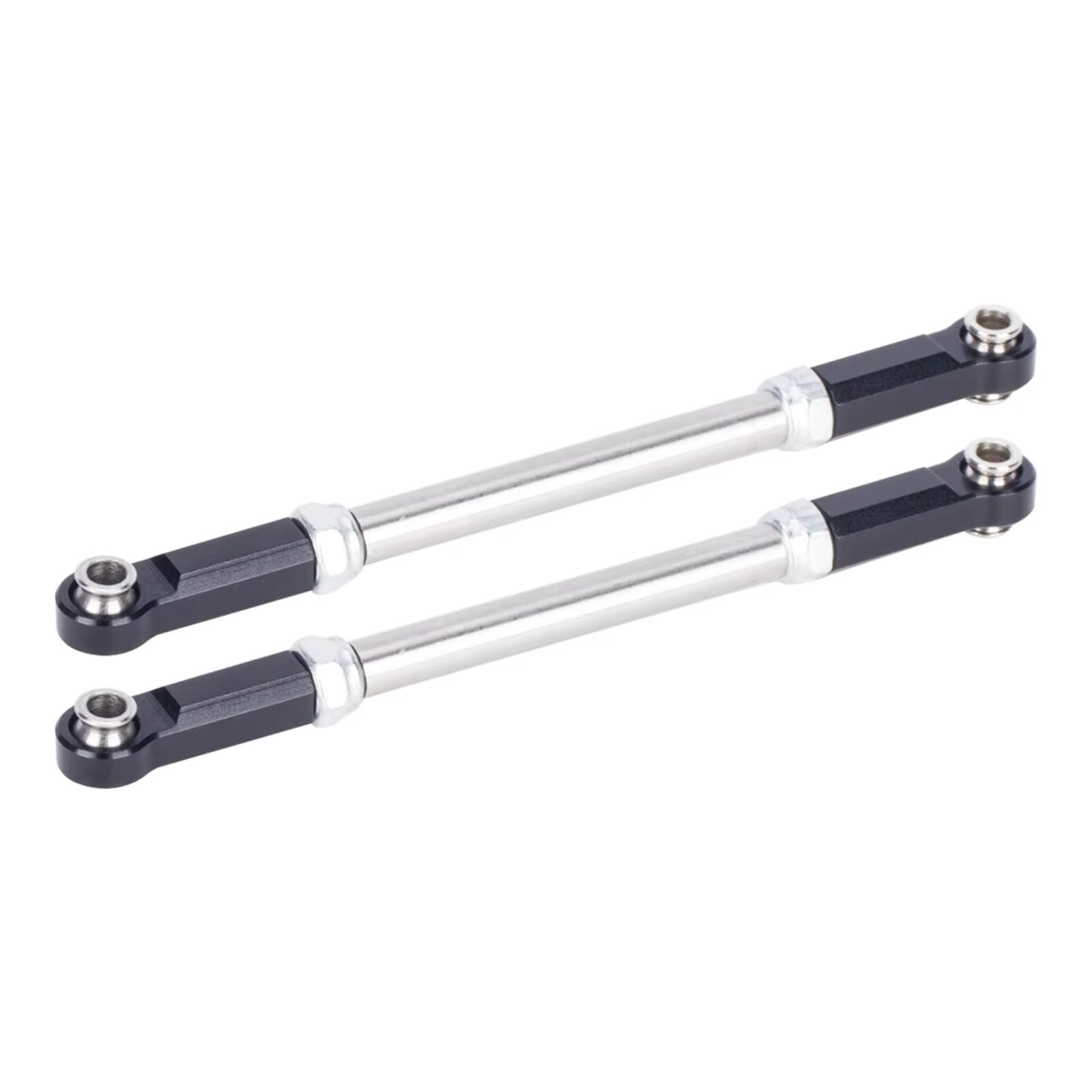 Rc Special Connecting Rod for Traxxas for Slash 4x4 4WD 2pcs Aluminum & Stainless Steel Steering Links Rod Rc Car Parts and Accessories Upgrades Replacement and Use(Black)