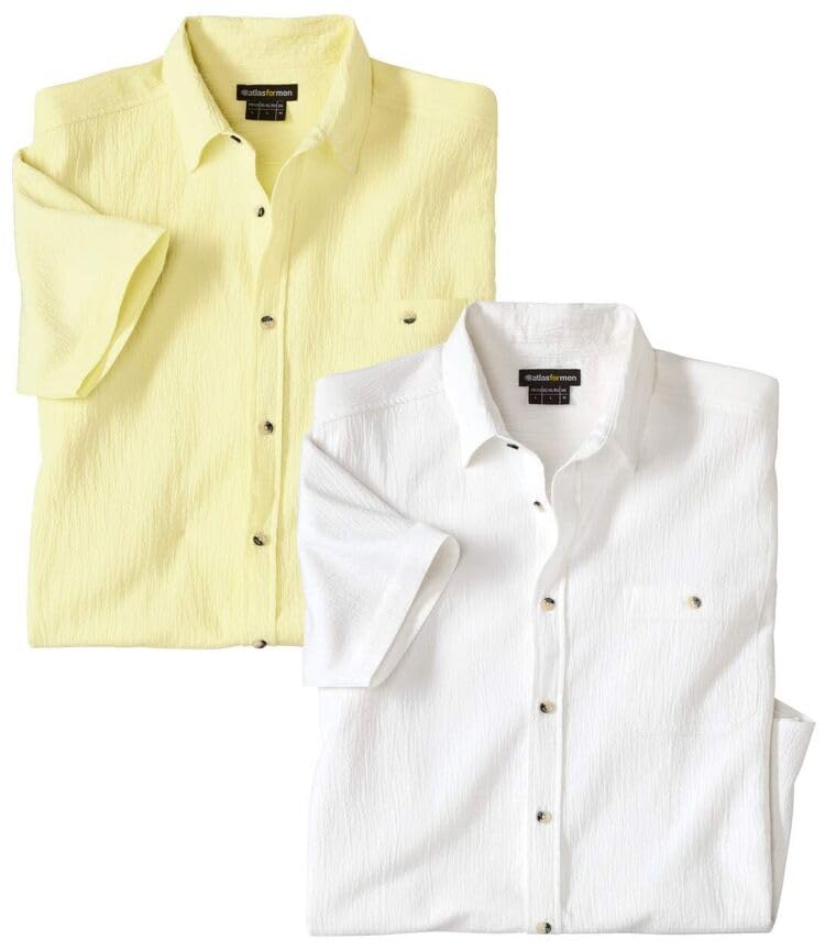 Chemise Manches Courtes M-5XL Atlas for Men lot de 2 pour homme
