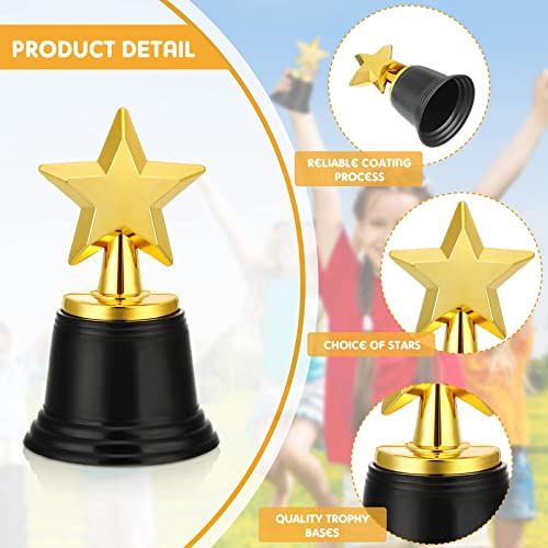 Jerify Mini Star Trophy Awards Bulk 4.7 Inch Gold Trophy Awards Plastic Trophy Cup For Kids Party Favors Soccer Football Game Winning Prize Competitions Carnival Rewards Kids Adults (36 Pcs) #TOP2