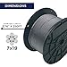 Galvanized Steel Cable – 3/16 in x 250 FT 7X19 Core Flexible Cable Wire for Fencing, Clothesline, Deck Railing, Pulley, Winch Loop Rope with 840 LBS Working Load Limit for Home and Industrial Use