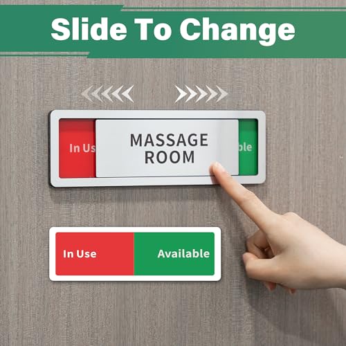Image of Treatment Room Door Sign,Do Not Disturb- In Use /Available Slider Sign for Wellness & Health Centers Business Vacant Occupied Privacy Spa Door
