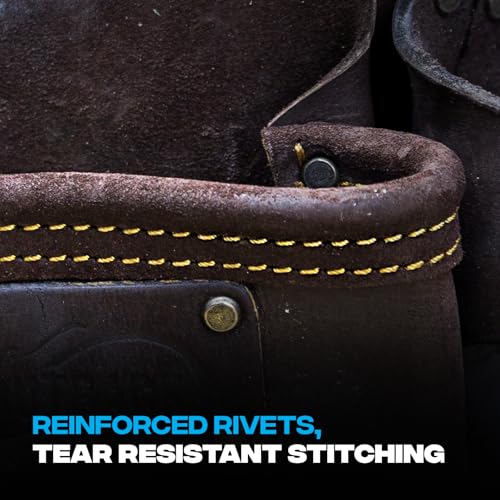 image for OX Tools Pro 4 Piece Carpenter Tool Belt and Tool Rig Set - Leather To