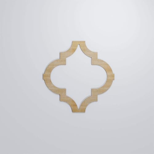 Miniatura 5 de 23 38"W X 23 38" H Large Marrakech Decorativos Marrakech Paneles de pared de madera calado, nogal