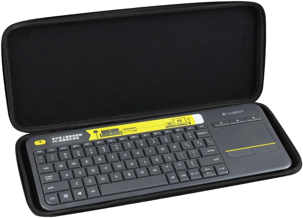 Hermitshell Hard EVA Travel Nylon Case fits Logitech K400 920-007119 Plus Wireless Touch Keyboard