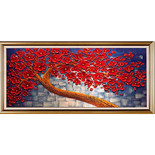 Kit diamond painting arbre rouge complet, un cadeau créatif de broderie 5D grand format