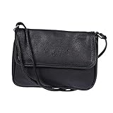 Obermaterial: Kunstleder Kleine Damen Handtasche Umhängetasche Ausgehtasche in verschiedenen Farben --präsentiert von RabamtaGO®-- (schwarz)