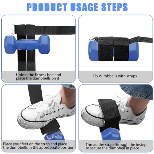 Proberos® Adjustable Dumbbell Foot Attachment for Leg Strength Training, Shin Splint & Injury Recovery, Portable Ankle Straps for Home Gym, Hamstring Curls, Tibialis Trainer, Glute & Quad Exercises 4 51VRipF UyL