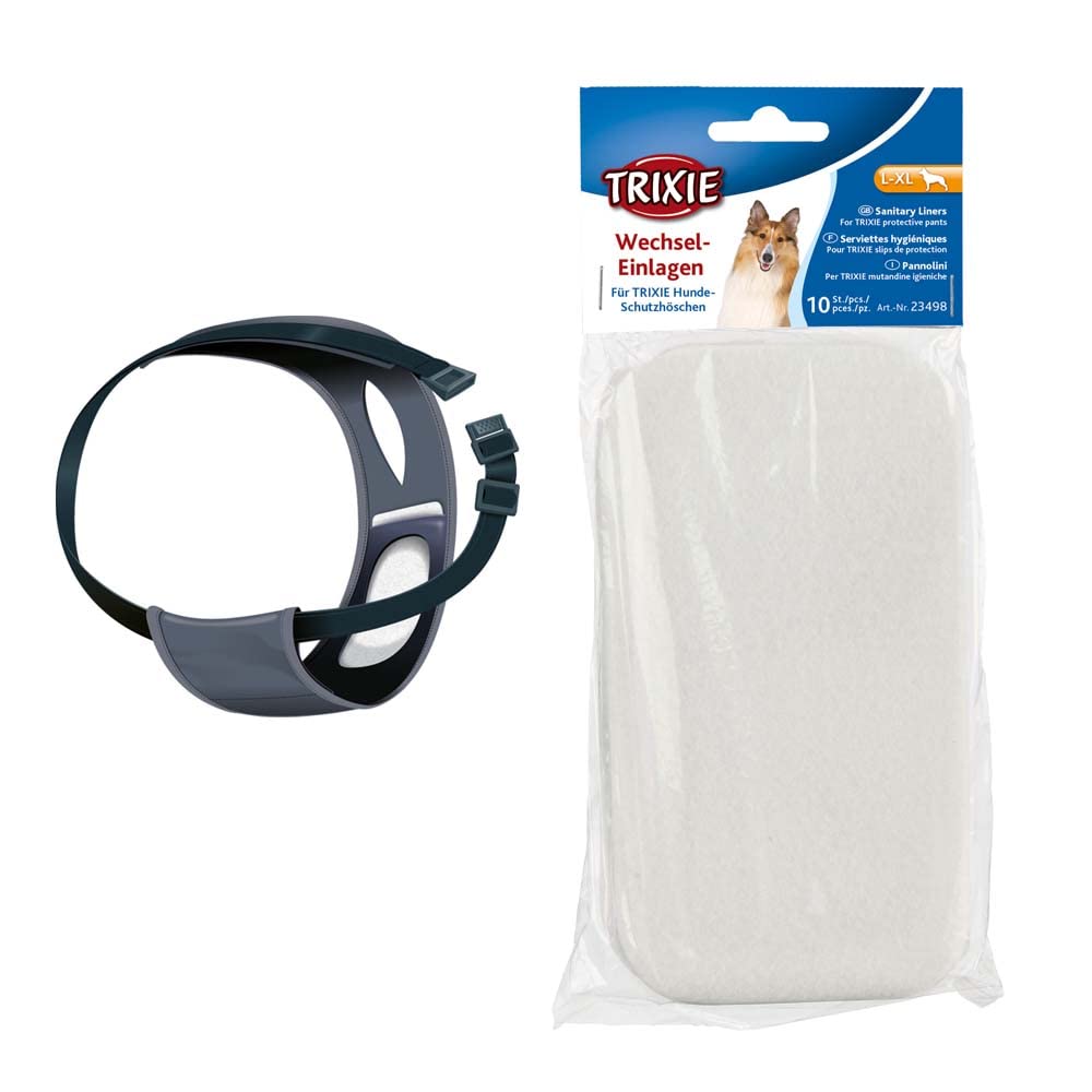Combo of Trixie Protective Pants, 60-70 cm (XL) and Trixie Replaceable Pads for Protective Pants, 10 Pads, (L-XL) – Suitable for Female Dogs (B0B5T5M57J) Amazon Price History, Amazon Price Tracker