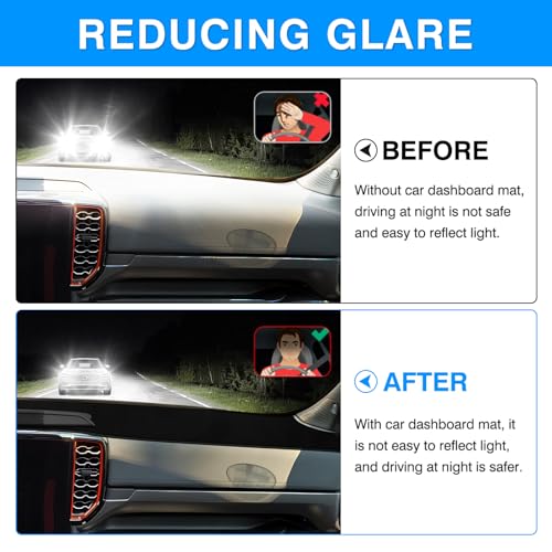 Image of Autorder Dashboard Cover Mat for 2024 2025 2026 Ford Ranger Accessories Dash Cover Upgrade Dash Mat Sunshade Glare UV Rays Protectorver Mat
