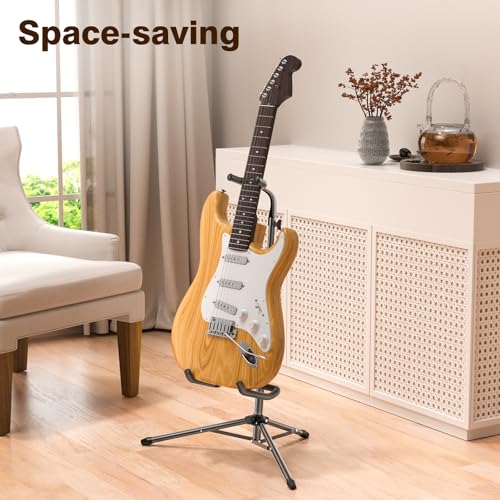 Image of New Bee Guitar Stand 2 Pack, Height Adjustable Foldable Guitar Stand