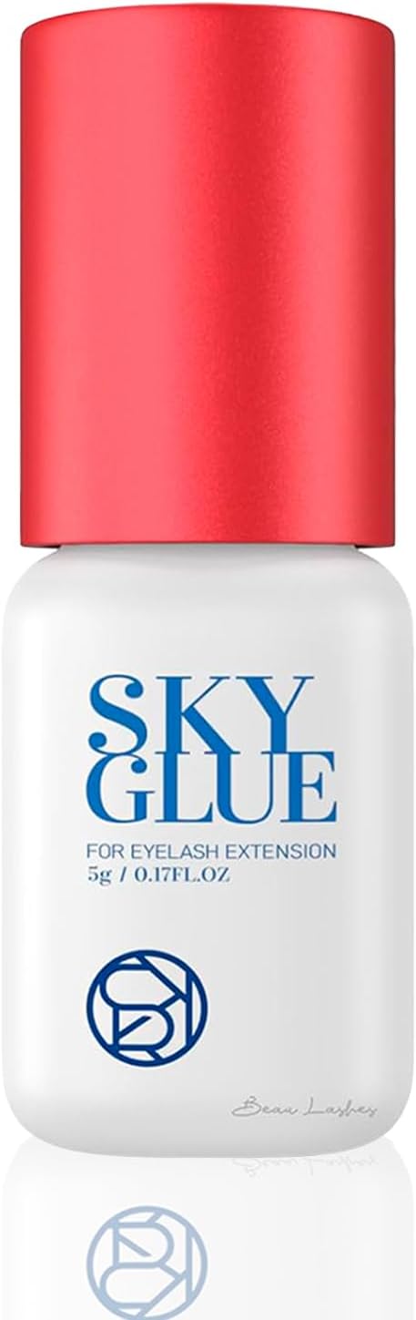 Sky Glue Extra Powerful and Strong Fast 1-2 Seconds Drying Retention Black Eyelash Extension Glue From Stacy Lash, 6-7 Weeks, 5ml